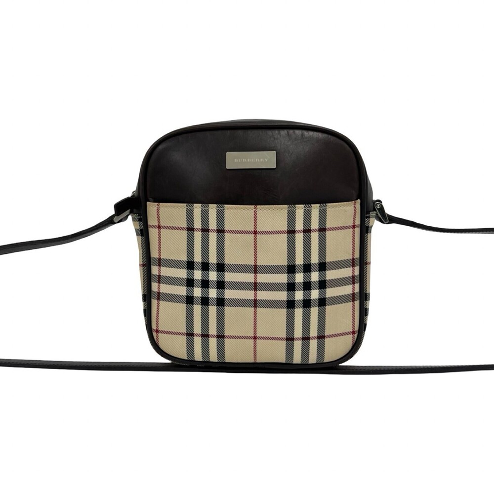 BURBERRY Burberry Logo Hardware Nova Check Pattern Canvas Leather Genuine Sho...